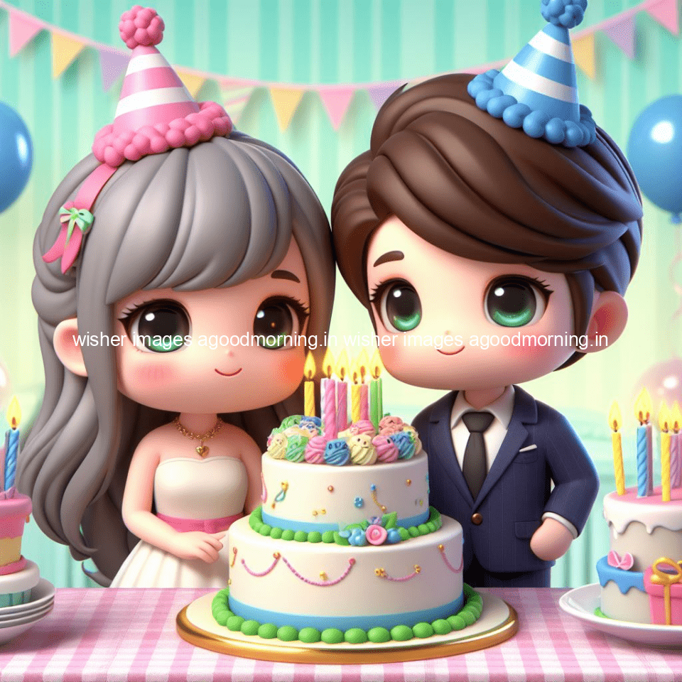 cute couple cake images beautiful background with amazing love vibes with amazing moment full of joy ()