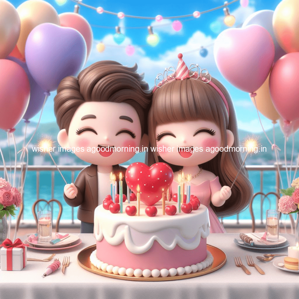 cute couple cake images beautiful background with amazing love vibes with amazing moment full of joy ()