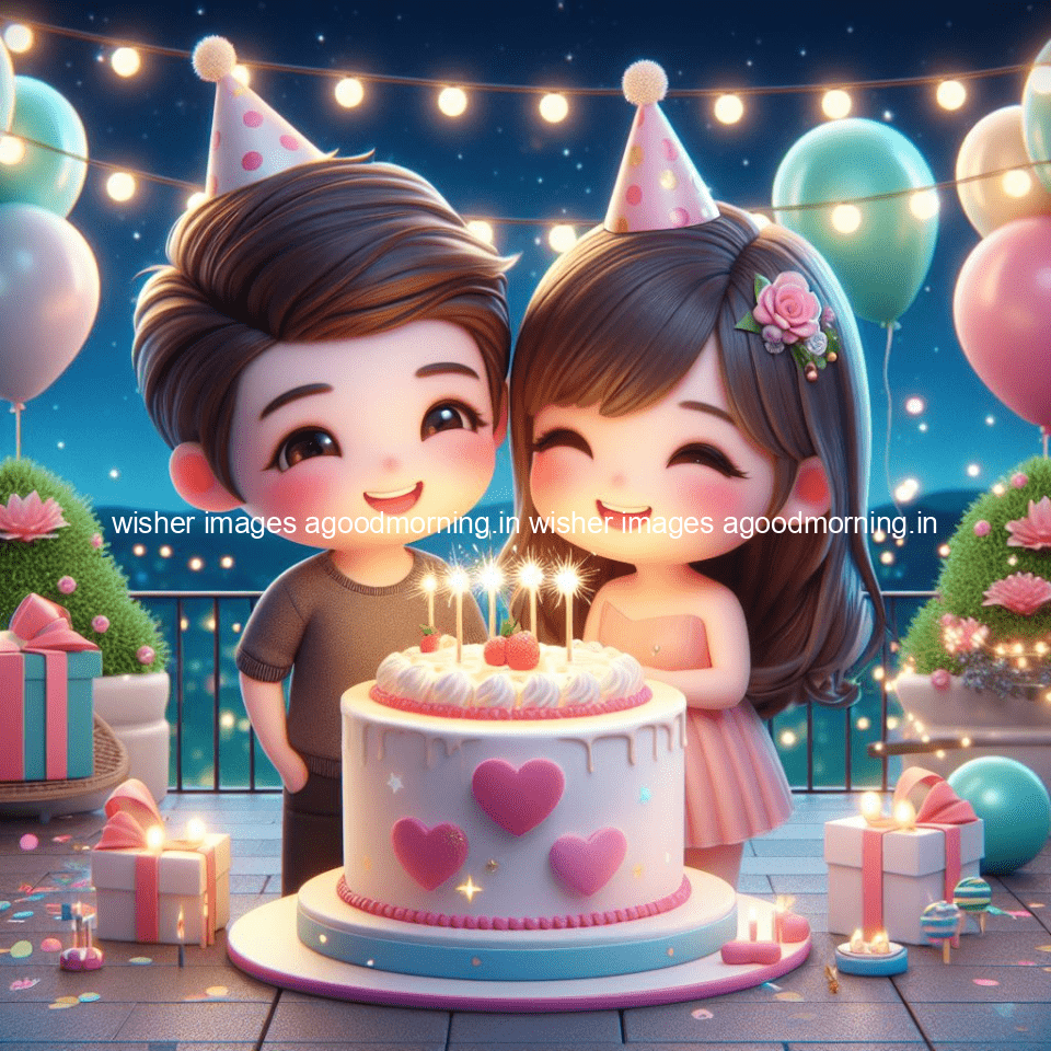 cute couple cake images beautiful background with amazing love vibes with amazing moment full of joy ()