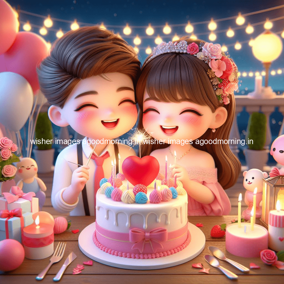 cute couple cake images beautiful background with amazing love vibes with amazing moment full of joy ()