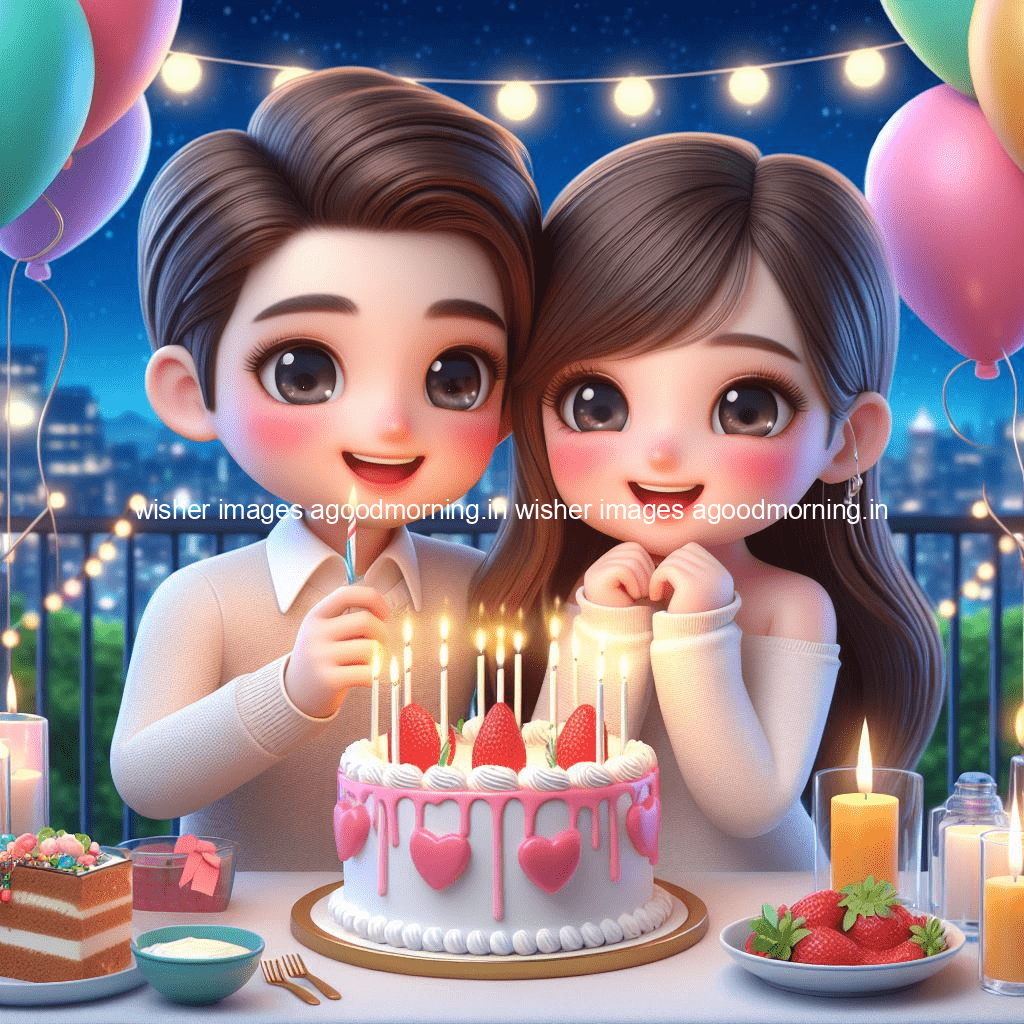 cute couple cake images beautiful background with amazing love vibes with amazing moment full of joy ()