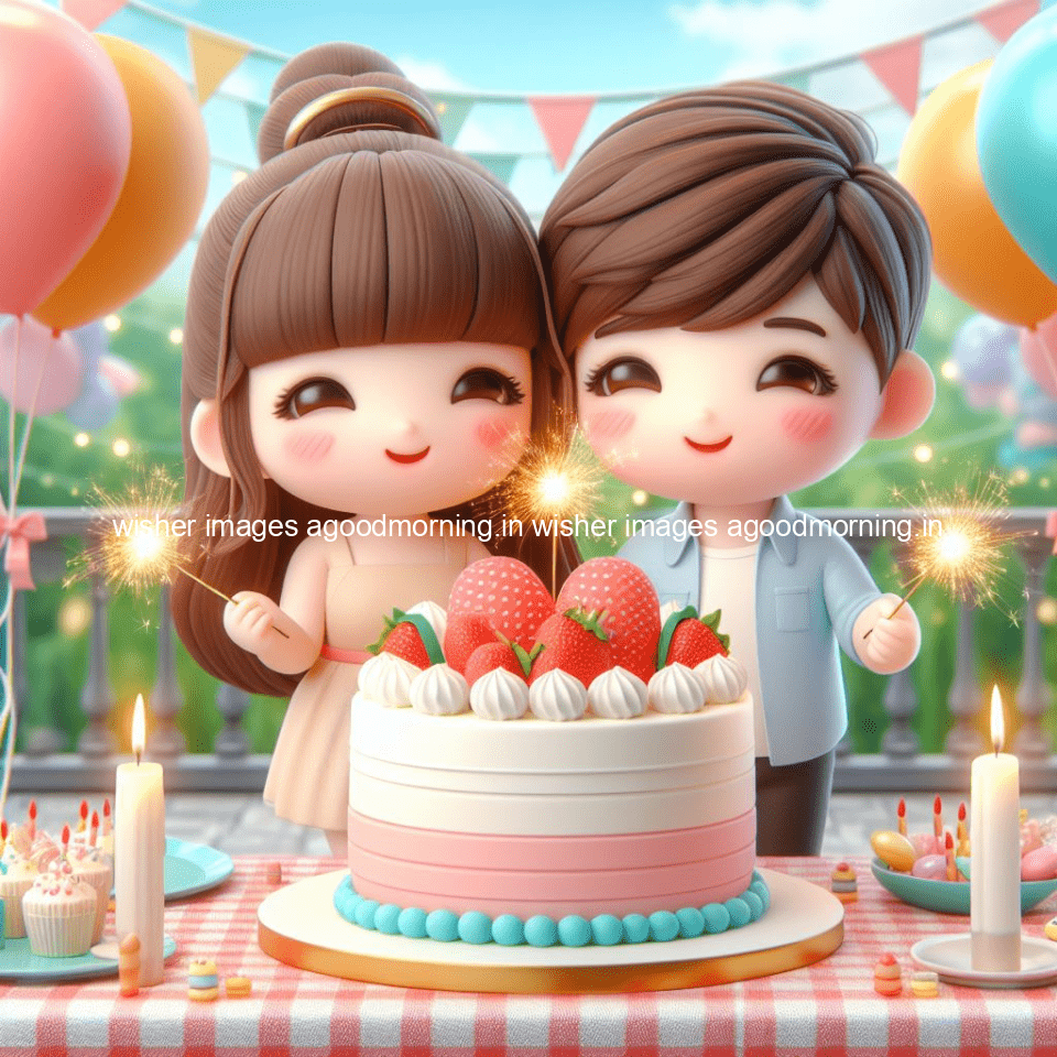 cute couple cake images beautiful background with amazing love vibes with amazing moment full of joy ()