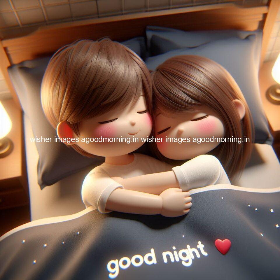 good Night images with couple cute d couple is seating together with night vibes blue agoodmorning ()