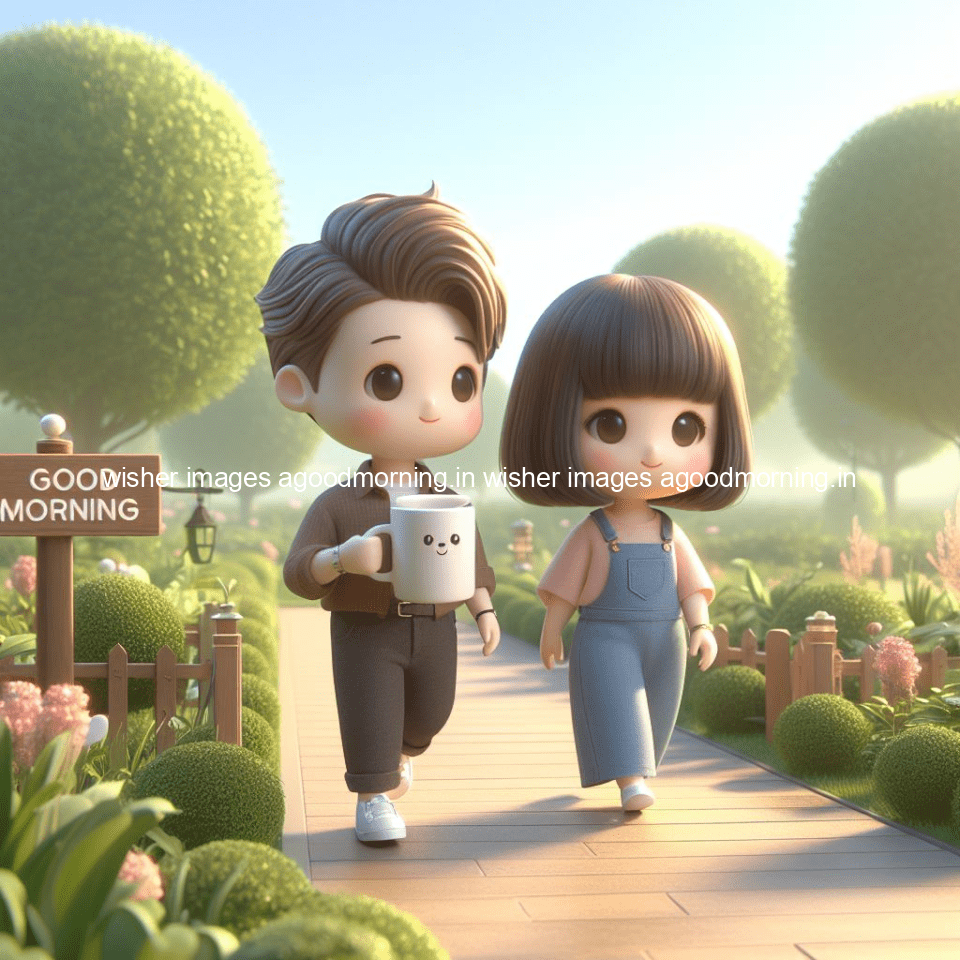 135+ Good Morning Couple Images || Free Download 134 good morning couple images couple is walking in garden with all around flowers are placed with butterfly morning vibes ()
