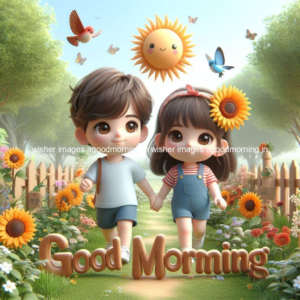 135+ Good Morning Couple Images || Free Download 74 good morning couple images couple is walking in garden with all around flowers are placed with butterfly morning vibes ()