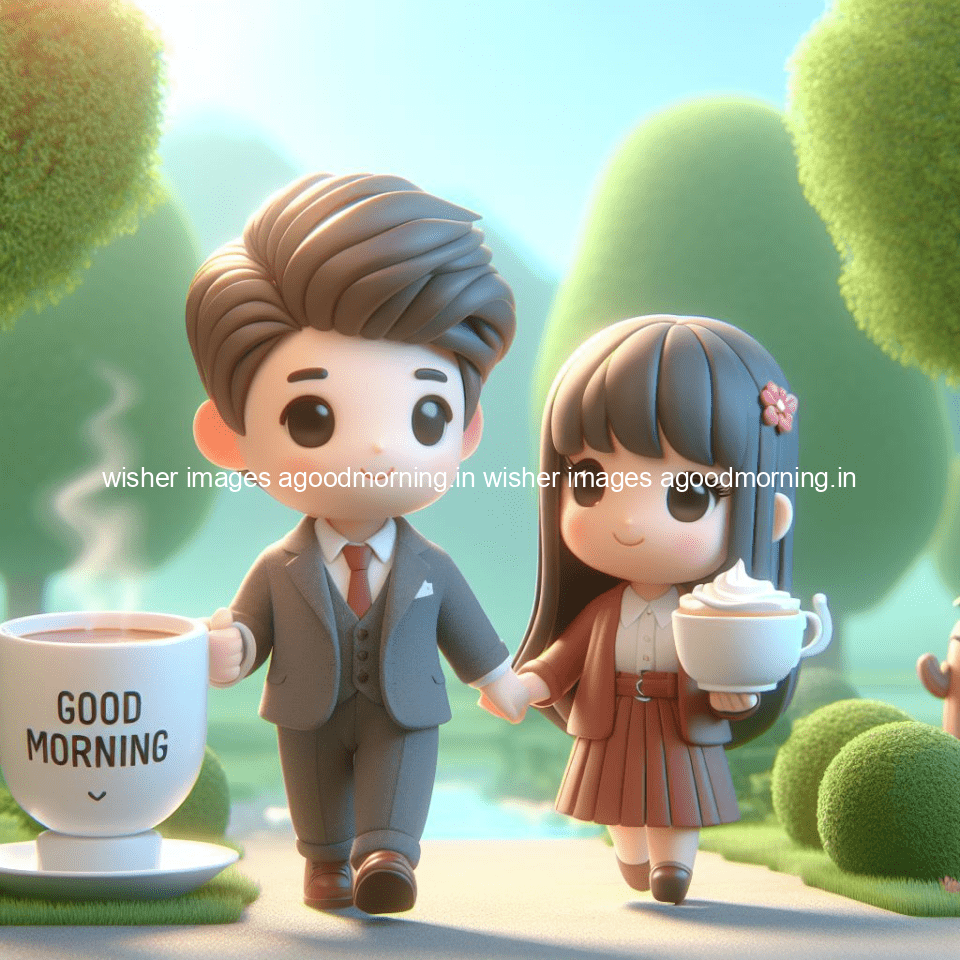135+ Good Morning Couple Images || Free Download 43 good morning couple images couple is walking in garden with all around flowers are placed with butterfly morning vibes ()