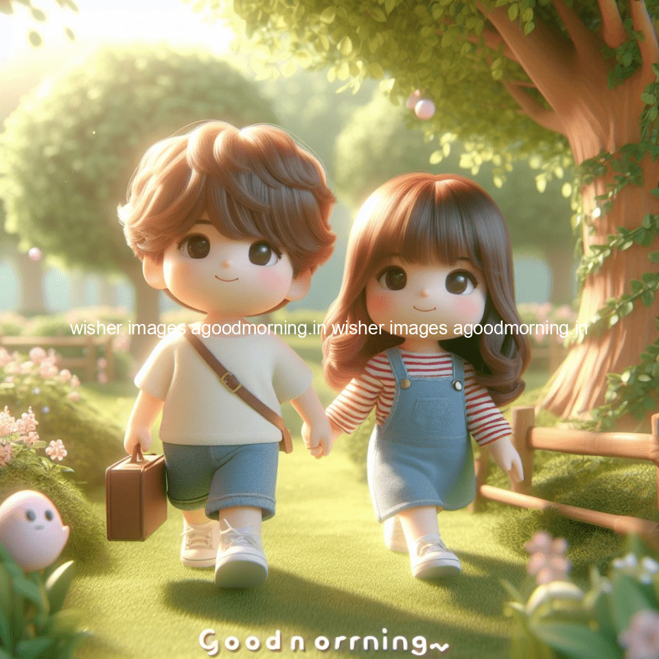 135+ Good Morning Couple Images || Free Download 24 good morning couple images couple is walking in garden with all around flowers are placed with butterfly morning vibes ()