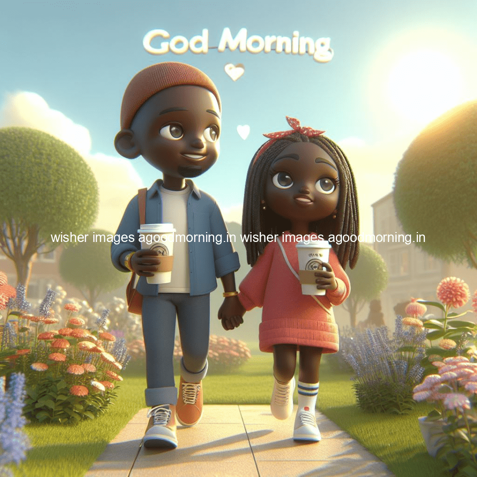 135+ Good Morning Couple Images || Free Download 22 good morning couple images couple is walking in garden with all around flowers are placed with butterfly morning vibes ()