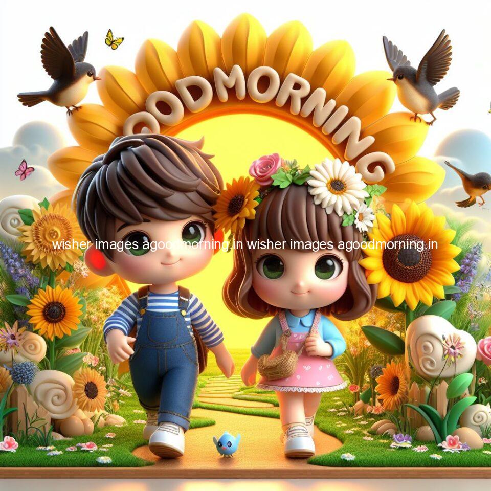 135+ Good Morning Couple Images || Free Download 50 good morning couple images couple is walking in garden with all around flowers are placed with butterfly morning vibes ()