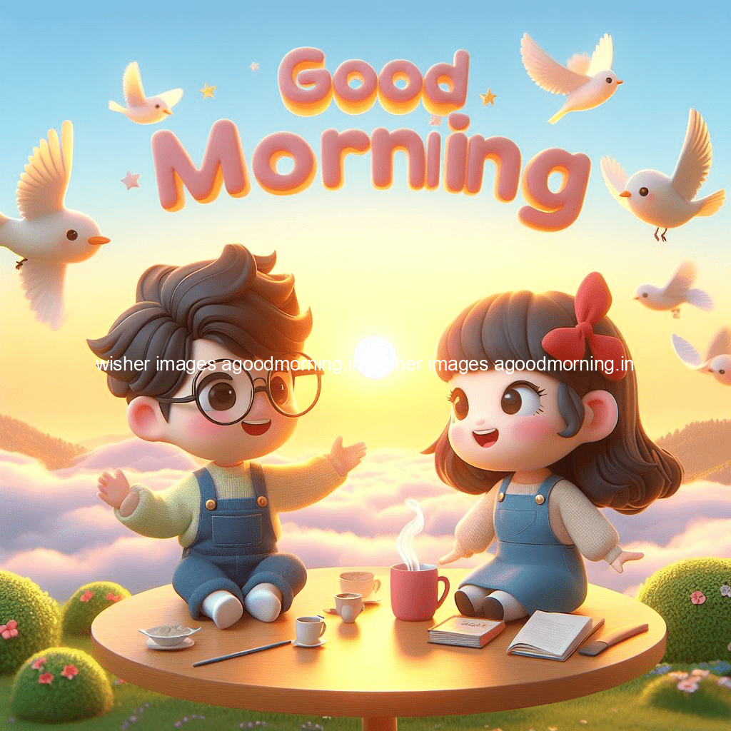 135+ HD Good Morning Images with couple || Free Download 6 good morning images with couple in the bad with beautiful background and cute d cartoon images ()