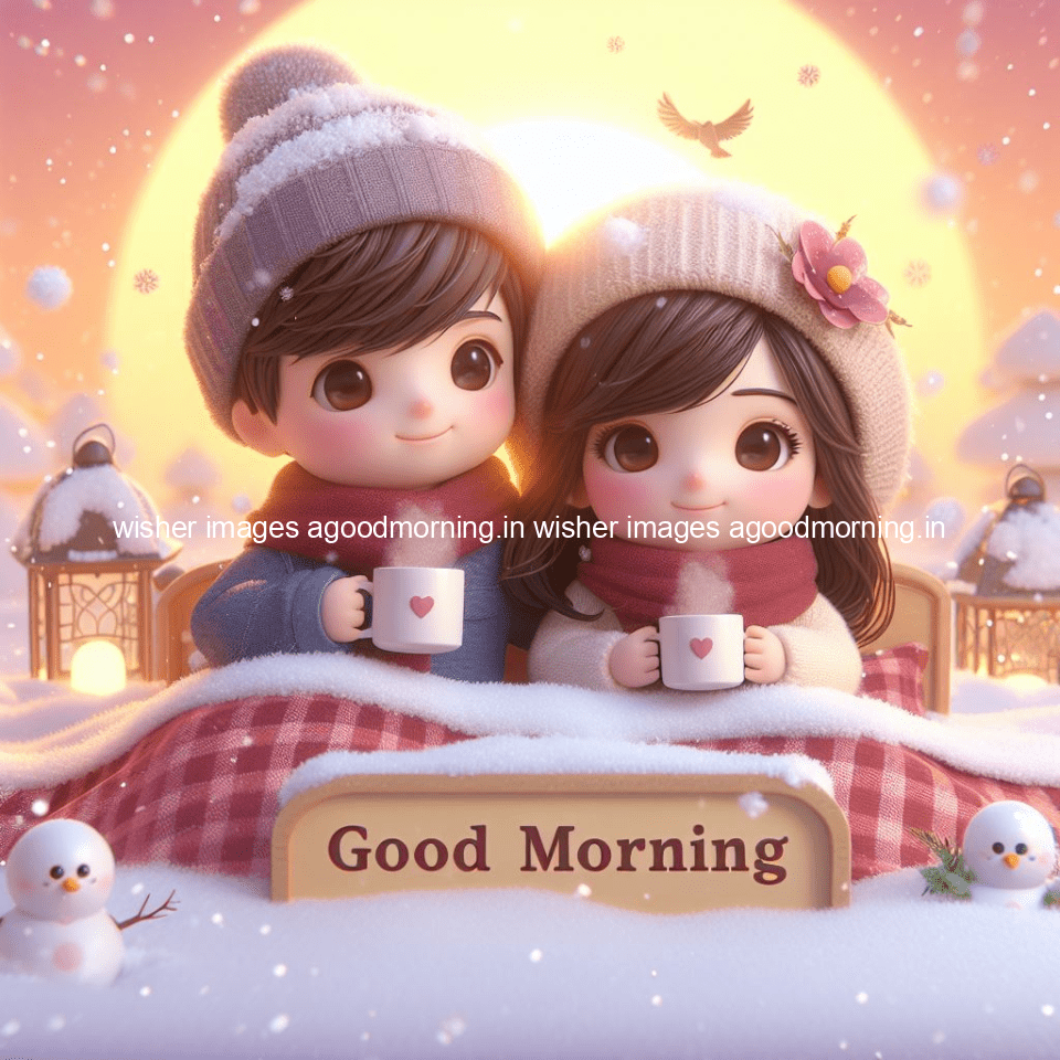 135+ HD Good Morning Images with couple || Free Download 20 good morning images with couple in the bad with beautiful background and cute d cartoon images ()