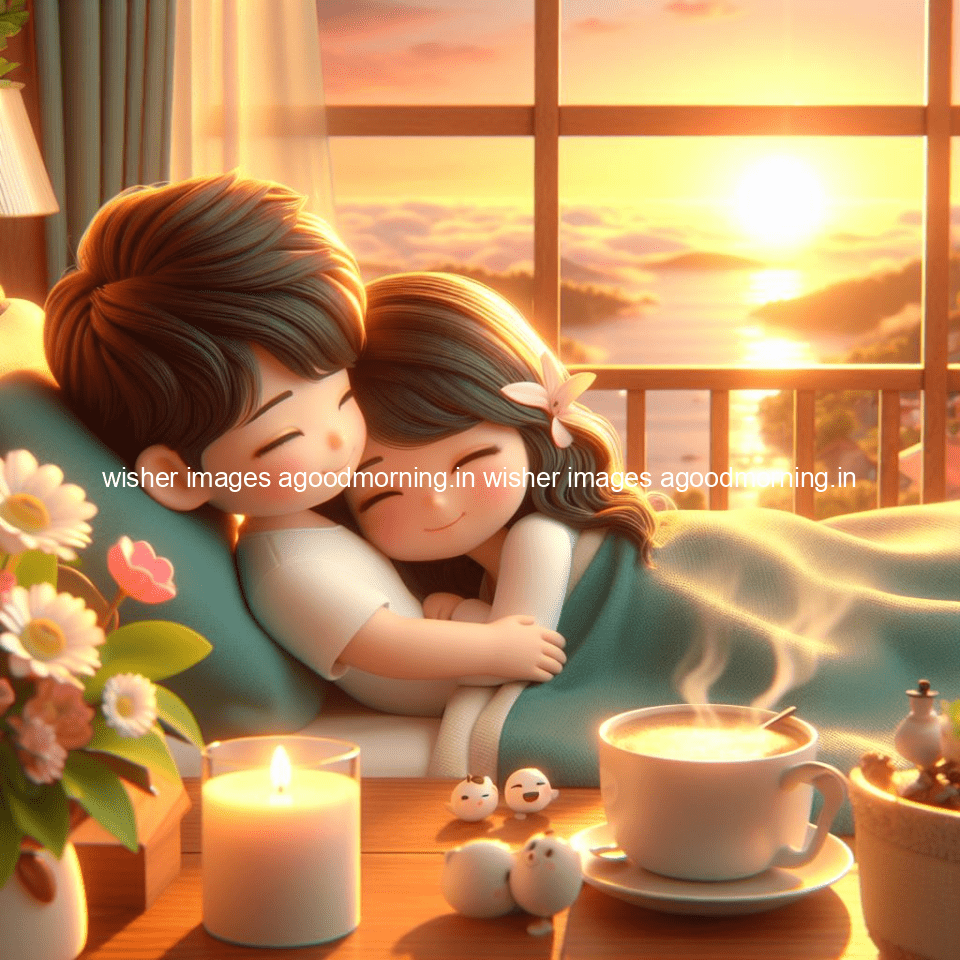 135+ HD Good Morning Images with couple || Free Download 138 good morning images with couple in the bad with beautiful background and cute d cartoon images ()