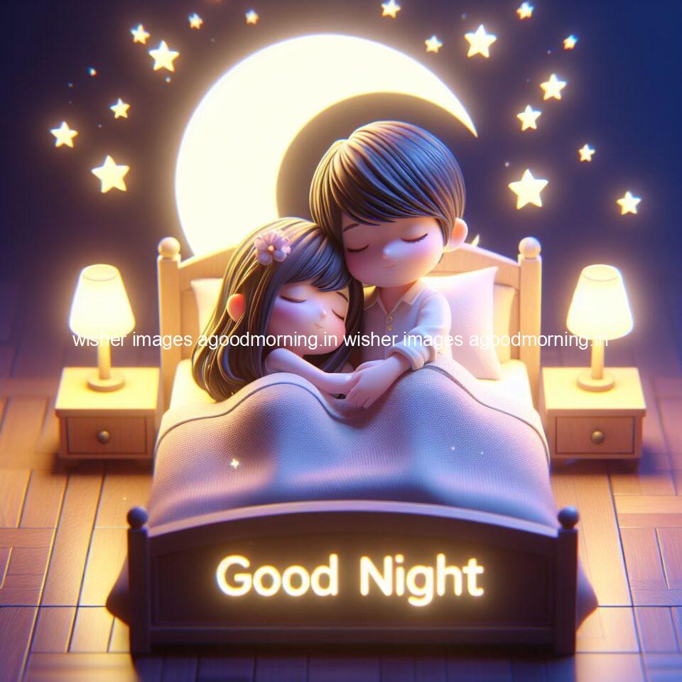 145+ Good Night Couple Images || Free Download 72 good night couple image with behind the beautifull moon the couple is walking in road with good night ()