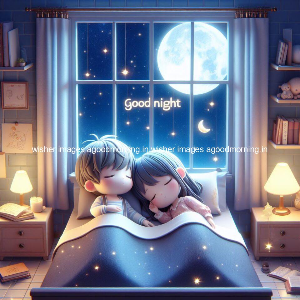 145+ Good Night Couple Images || Free Download 43 good night couple image with behind the beautifull moon the couple is walking in road with good night ()