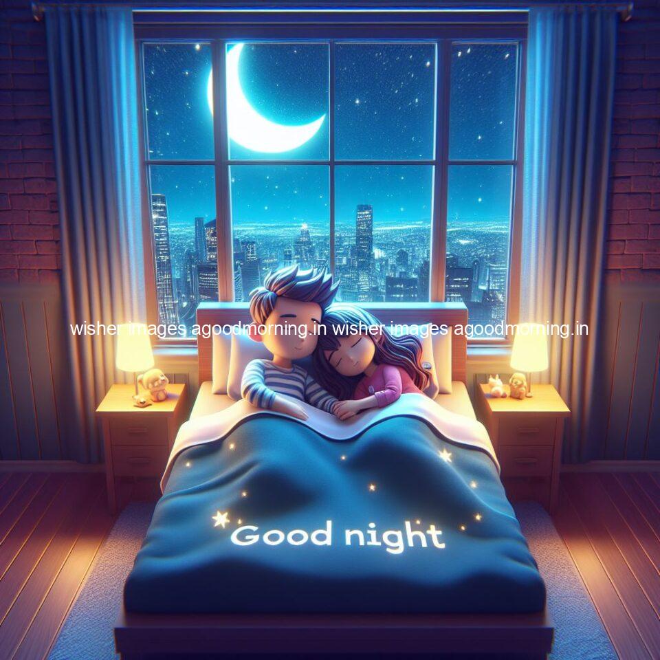 145+ Good Night Couple Images || Free Download 84 good night couple image with behind the beautifull moon the couple is walking in road with good night ()