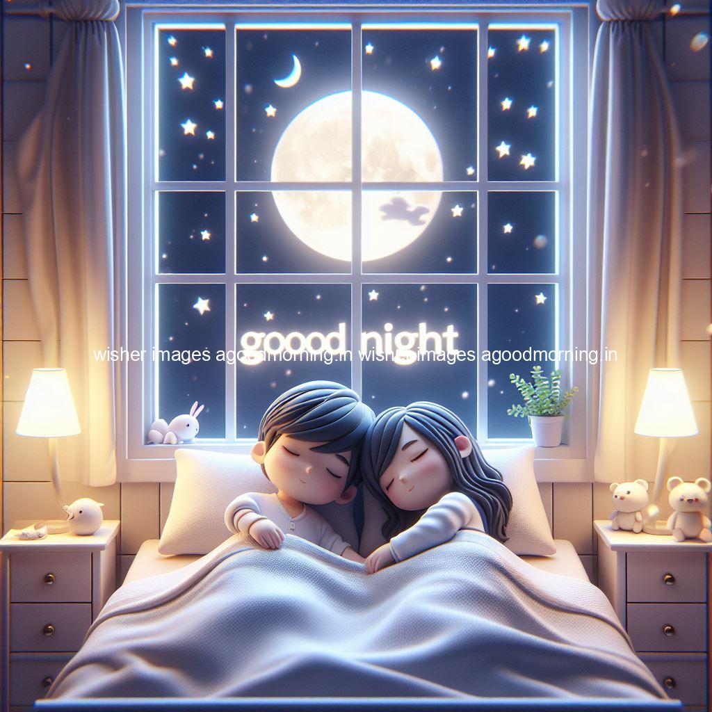145+ Good Night Couple Images || Free Download 7 good night couple image with behind the beautifull moon the couple is walking in road with good night ()