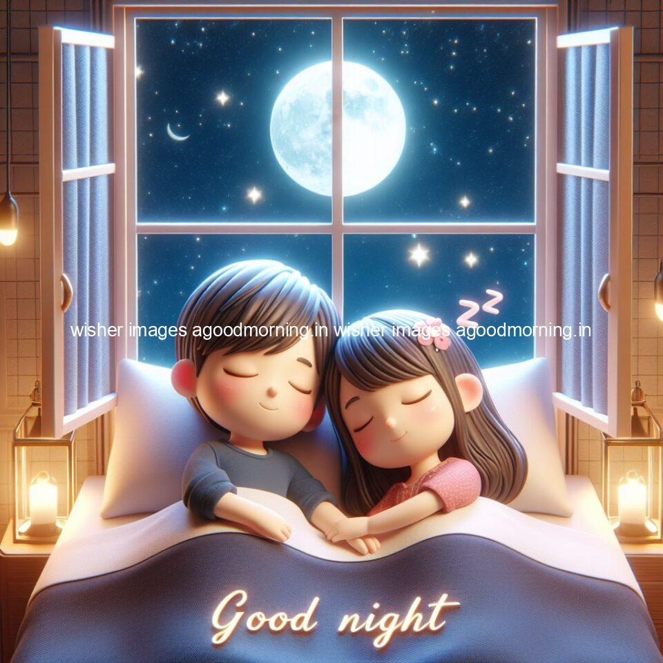 145+ Good Night Couple Images || Free Download 90 good night couple image with behind the beautifull moon the couple is walking in road with good night ()