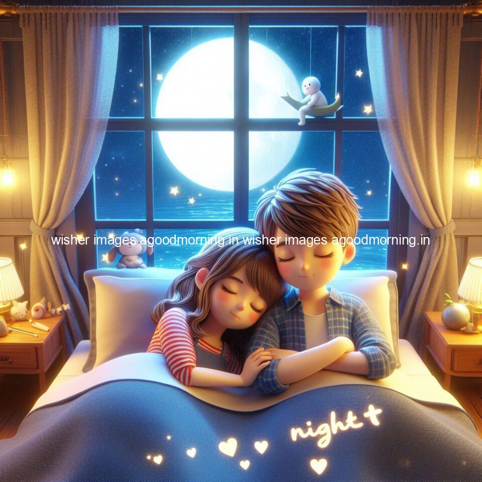 145+ Good Night Couple Images || Free Download 92 good night couple image with behind the beautifull moon the couple is walking in road with good night ()