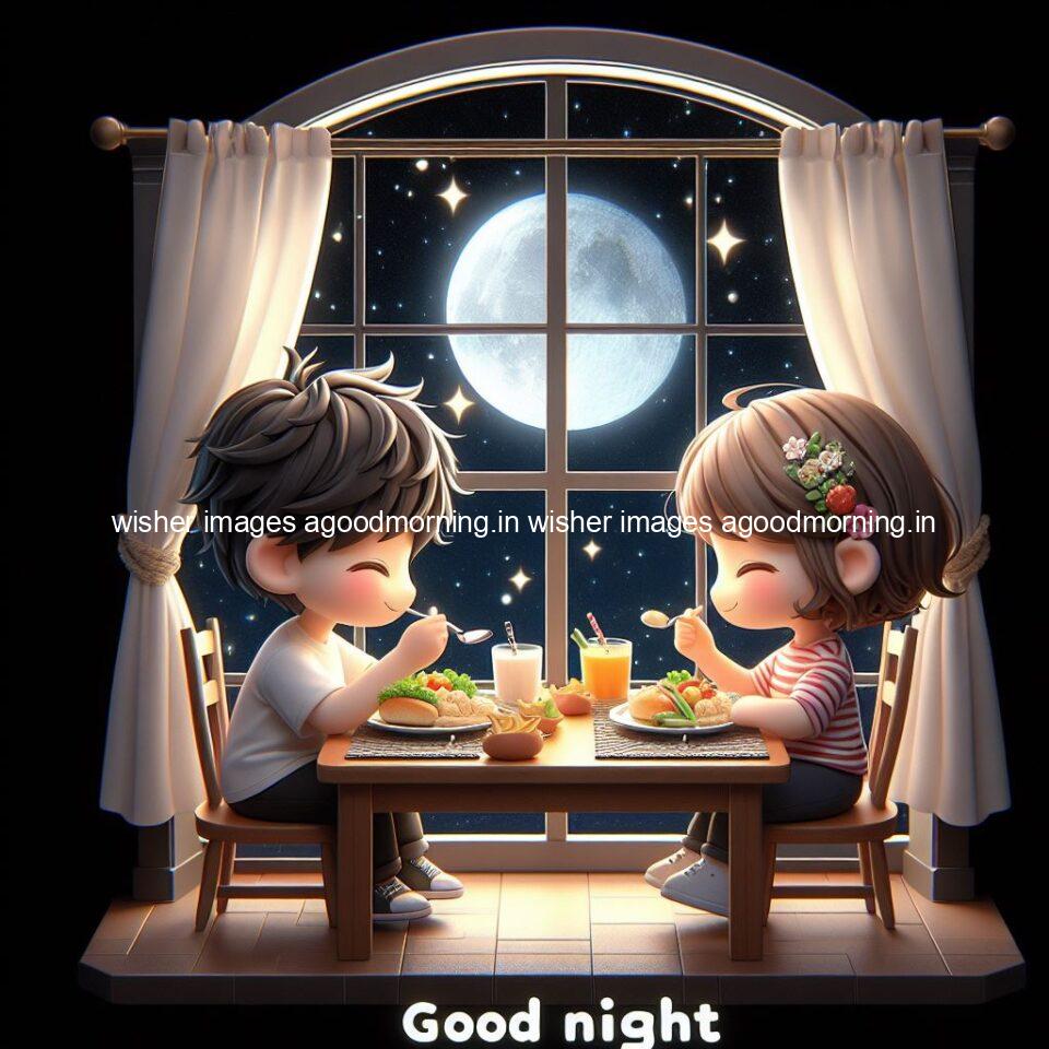 145+ Good Night Couple Images || Free Download 102 good night couple image with behind the beautifull moon the couple is walking in road with good night ()