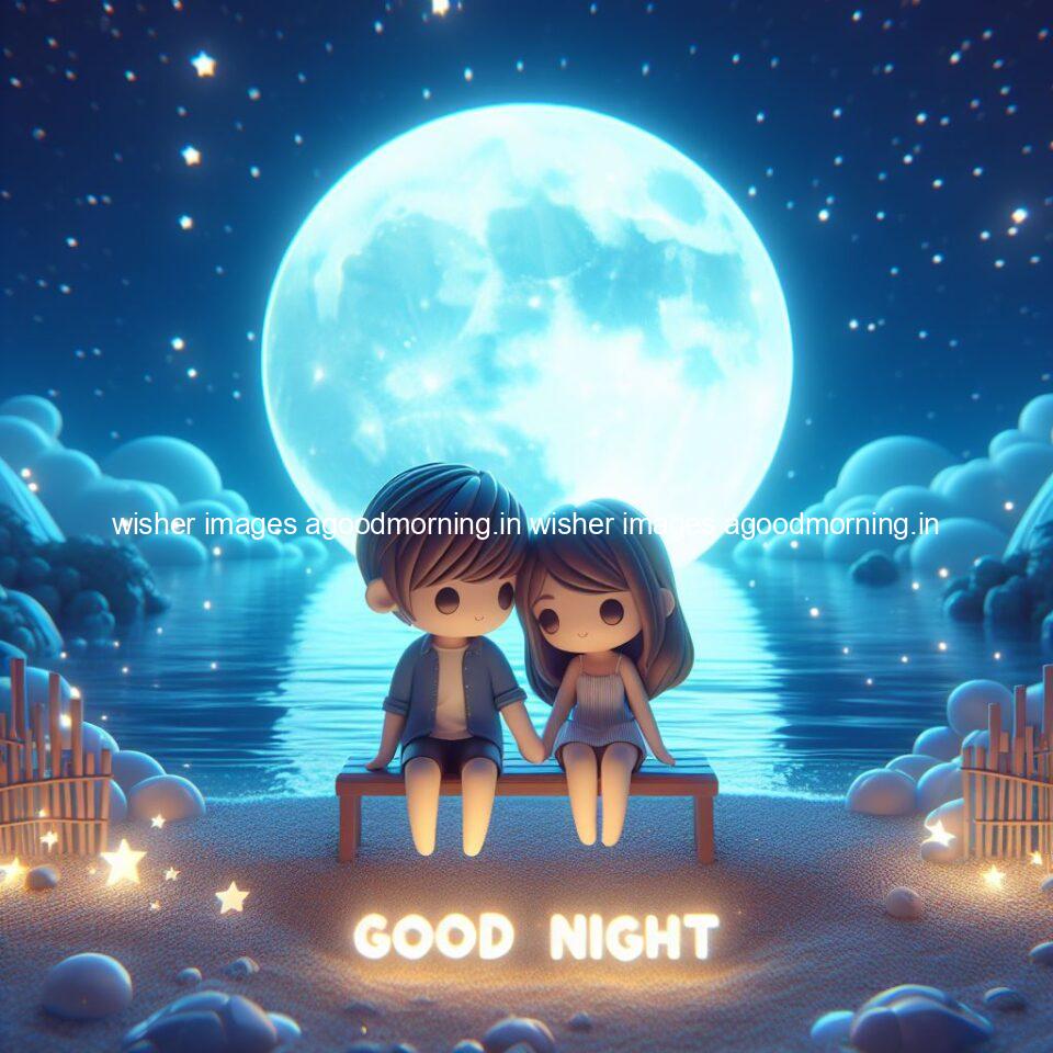 145+ Good Night Couple Images || Free Download 110 good night couple image with behind the beautifull moon the couple is walking in road with good night ()