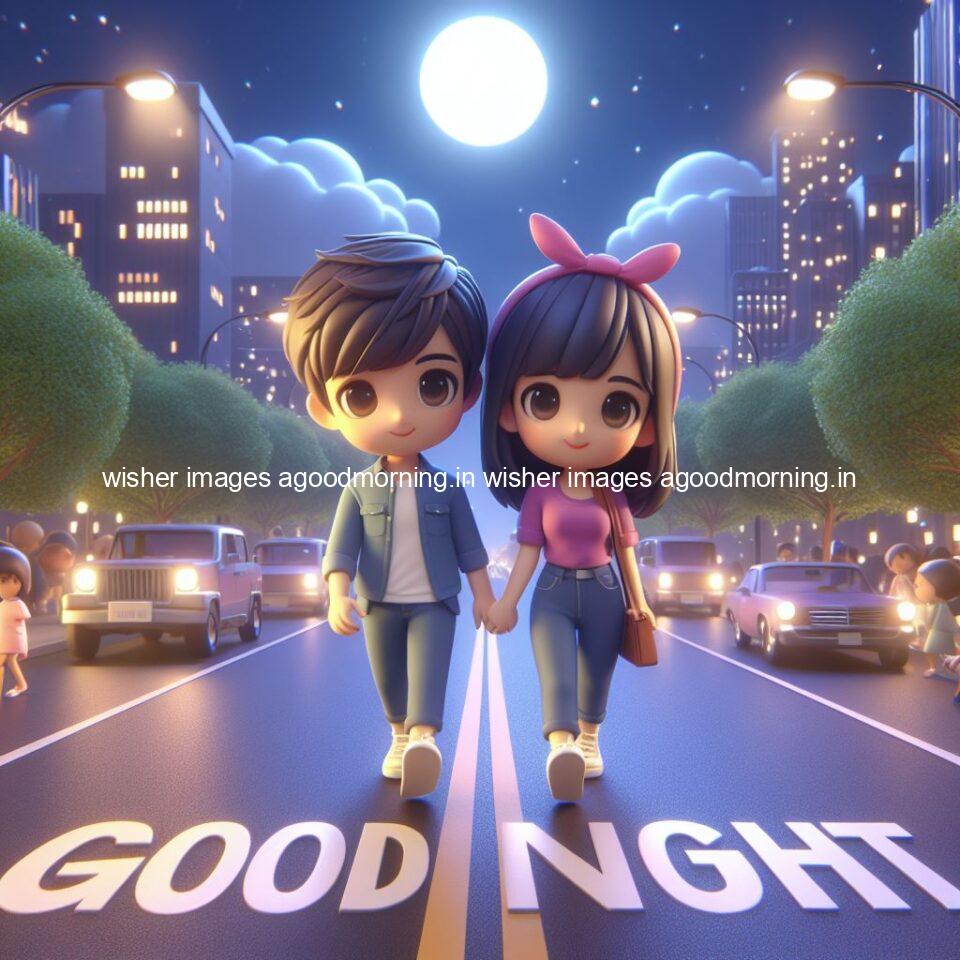 good night images couple romantic cute d couple is seating together with night vibes blue agoodmorning ()