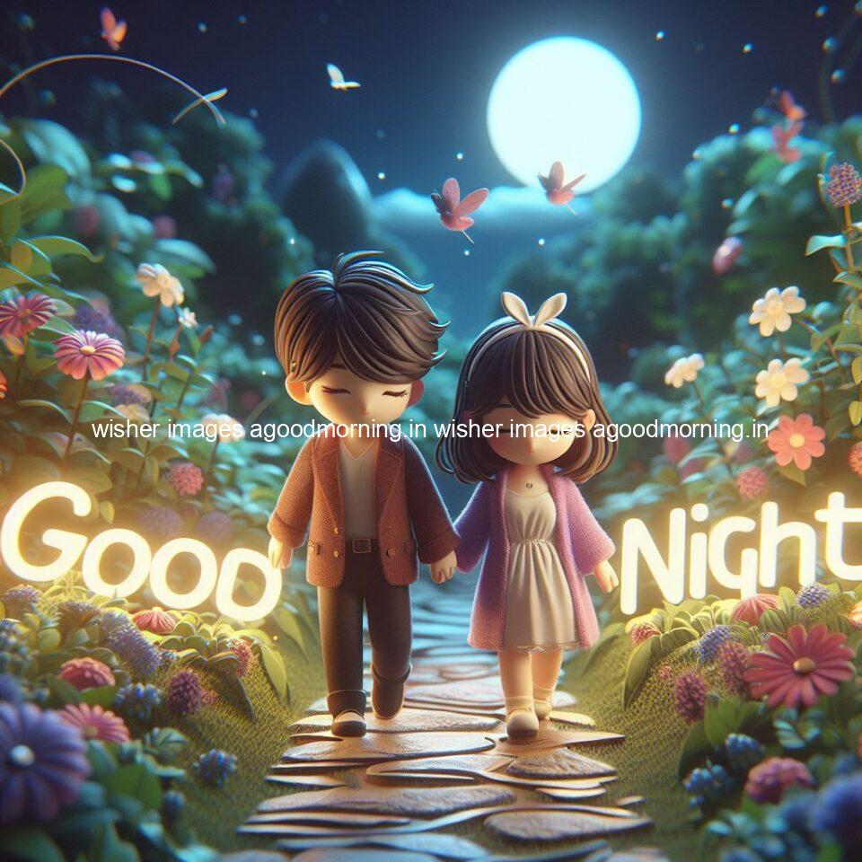 good night images couple romantic cute d couple is seating together with night vibes blue agoodmorning ()