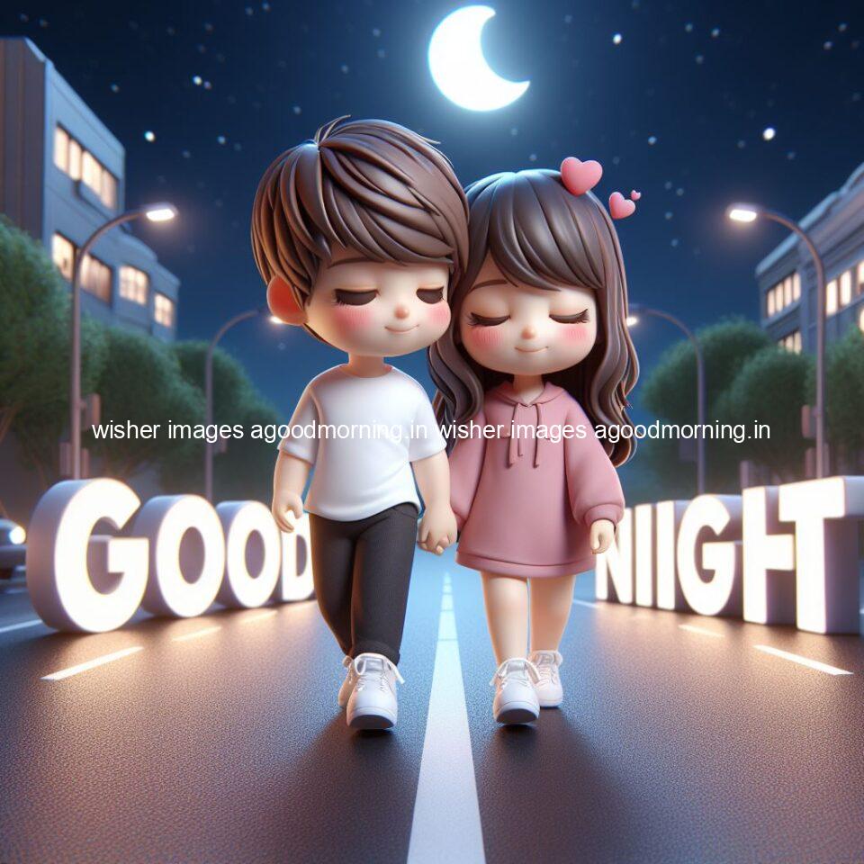 good night images couple romantic cute d couple is seating together with night vibes blue agoodmorning ()