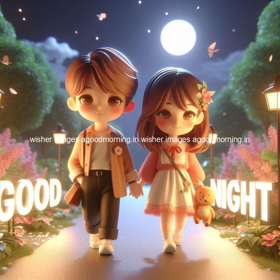 good night images couple romantic cute d couple is seating together with night vibes blue agoodmorning ()