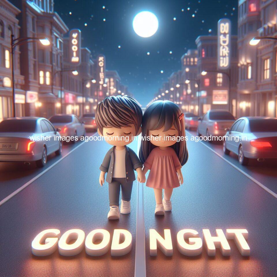 good night images couple romantic cute d couple is seating together with night vibes blue agoodmorning ()