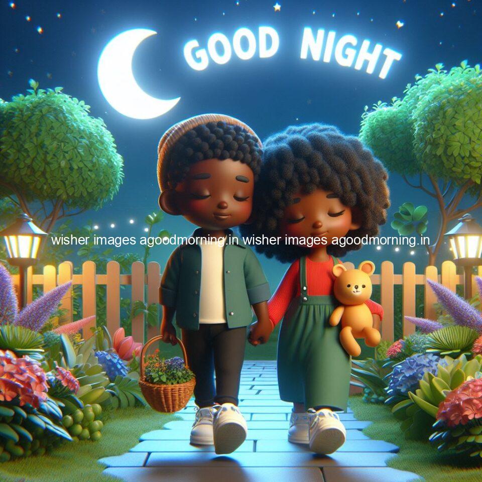 good night images couple romantic cute d couple is seating together with night vibes blue agoodmorning ()