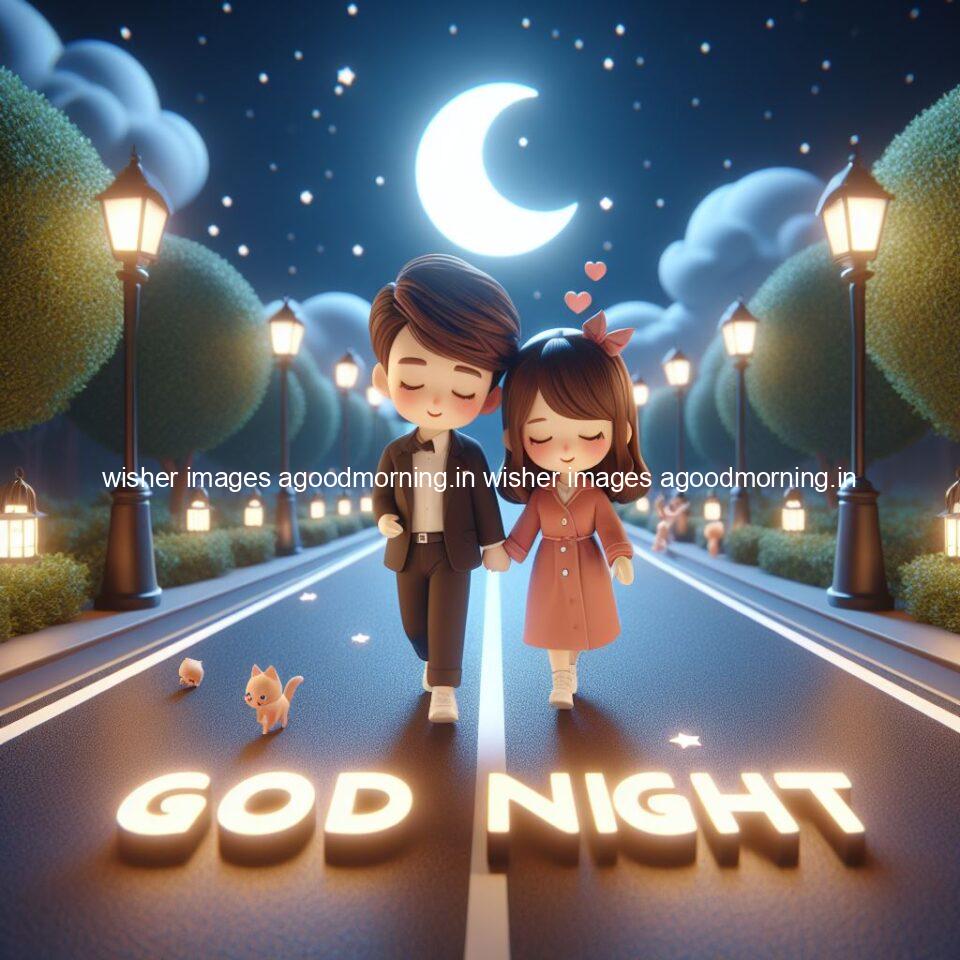 good night images couple romantic cute d couple is seating together with night vibes blue agoodmorning ()