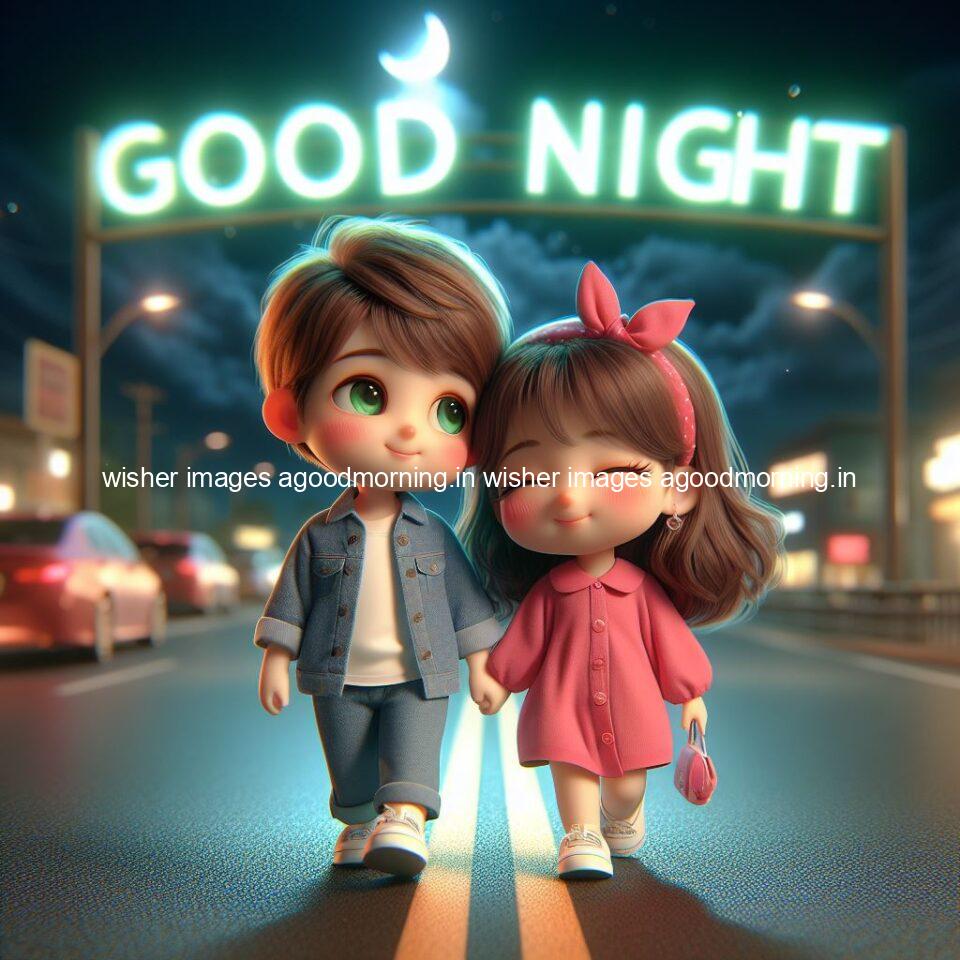 good night images couple romantic cute d couple is seating together with night vibes blue agoodmorning ()