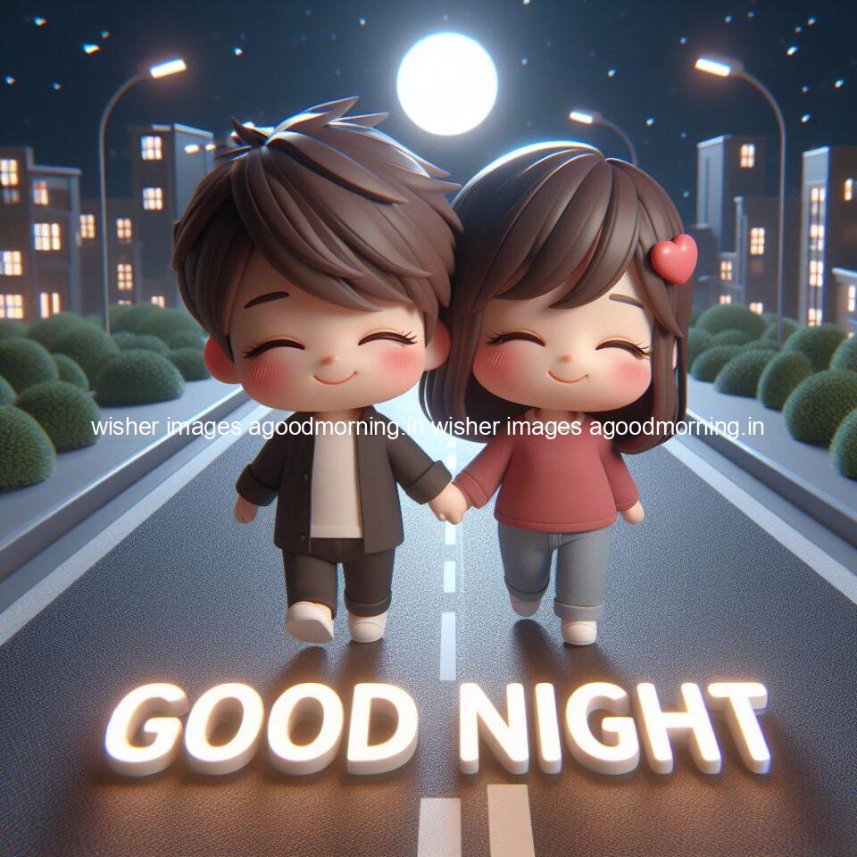 good night images couple romantic cute d couple is seating together with night vibes blue agoodmorning ()