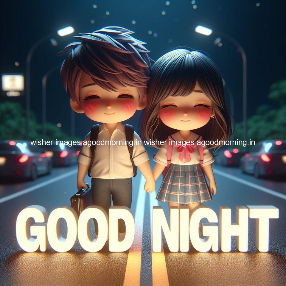 good night images couple romantic cute d couple is seating together with night vibes blue agoodmorning ()