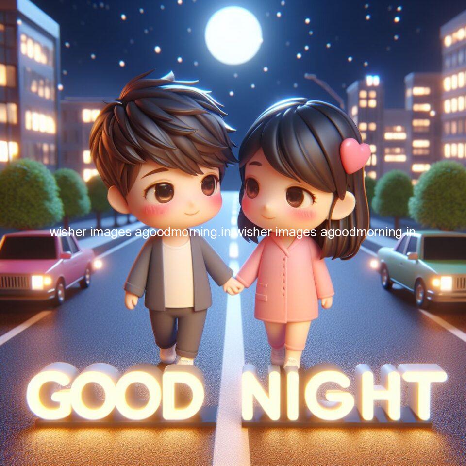 good night images couple romantic cute d couple is seating together with night vibes blue agoodmorning ()