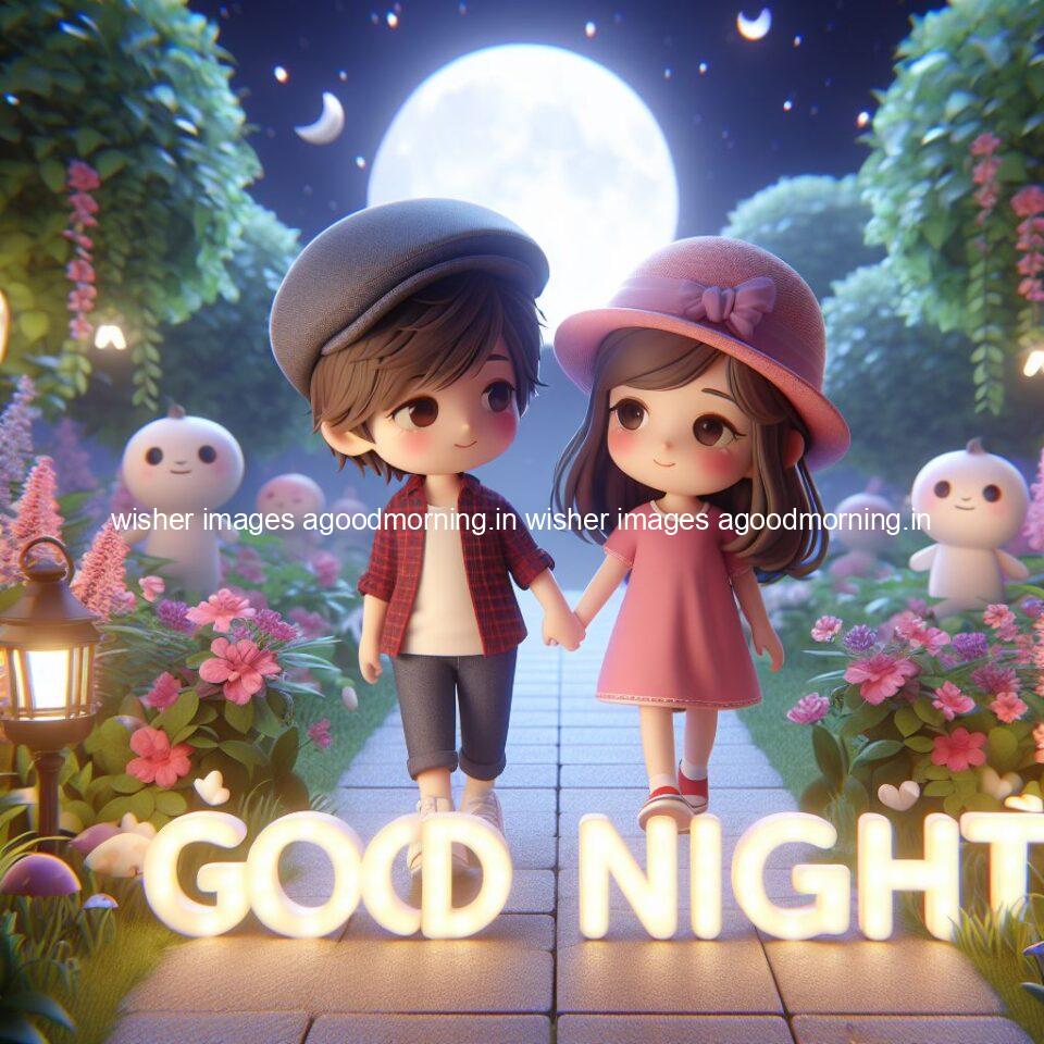 good night images couple romantic cute d couple is seating together with night vibes blue agoodmorning ()