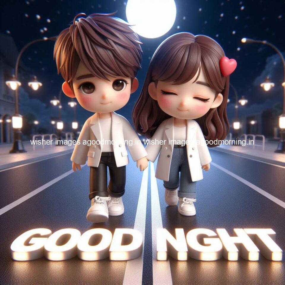 good night images couple romantic cute d couple is seating together with night vibes blue agoodmorning ()