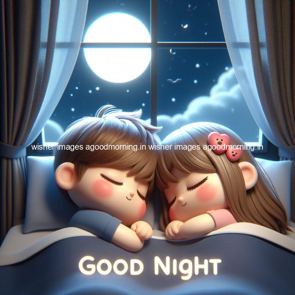 good night images couple romantic cute d couple is seating together with night vibes blue agoodmorning ()