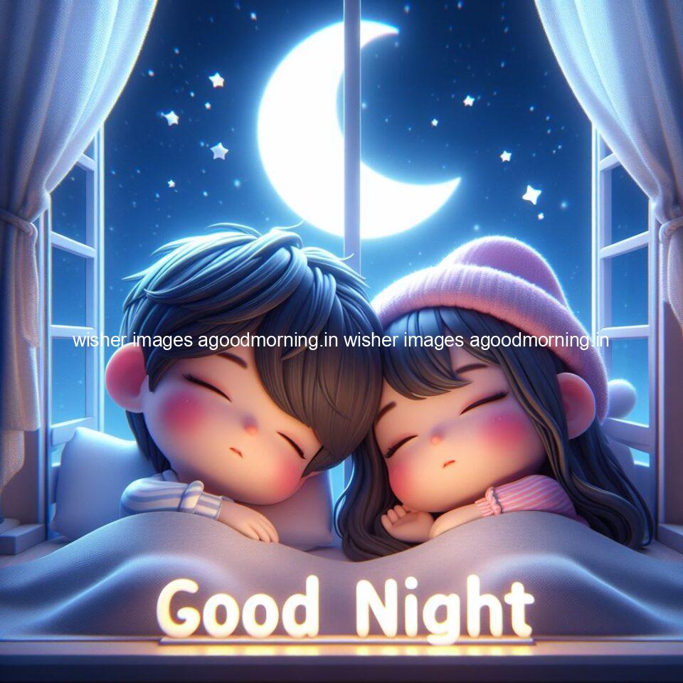 good night images couple romantic cute d couple is seating together with night vibes blue agoodmorning ()