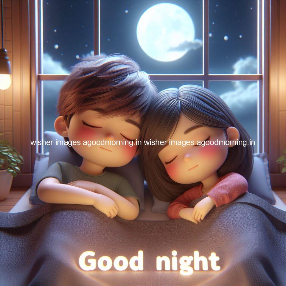 good night images couple romantic cute d couple is seating together with night vibes blue agoodmorning ()