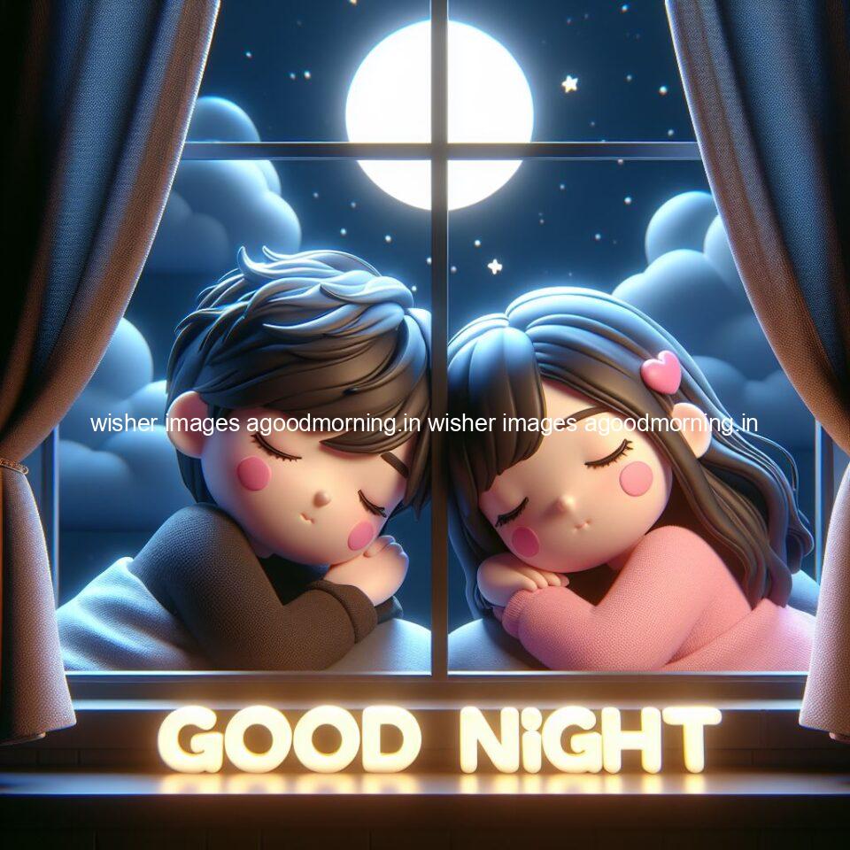 good night images couple romantic cute d couple is seating together with night vibes blue agoodmorning ()