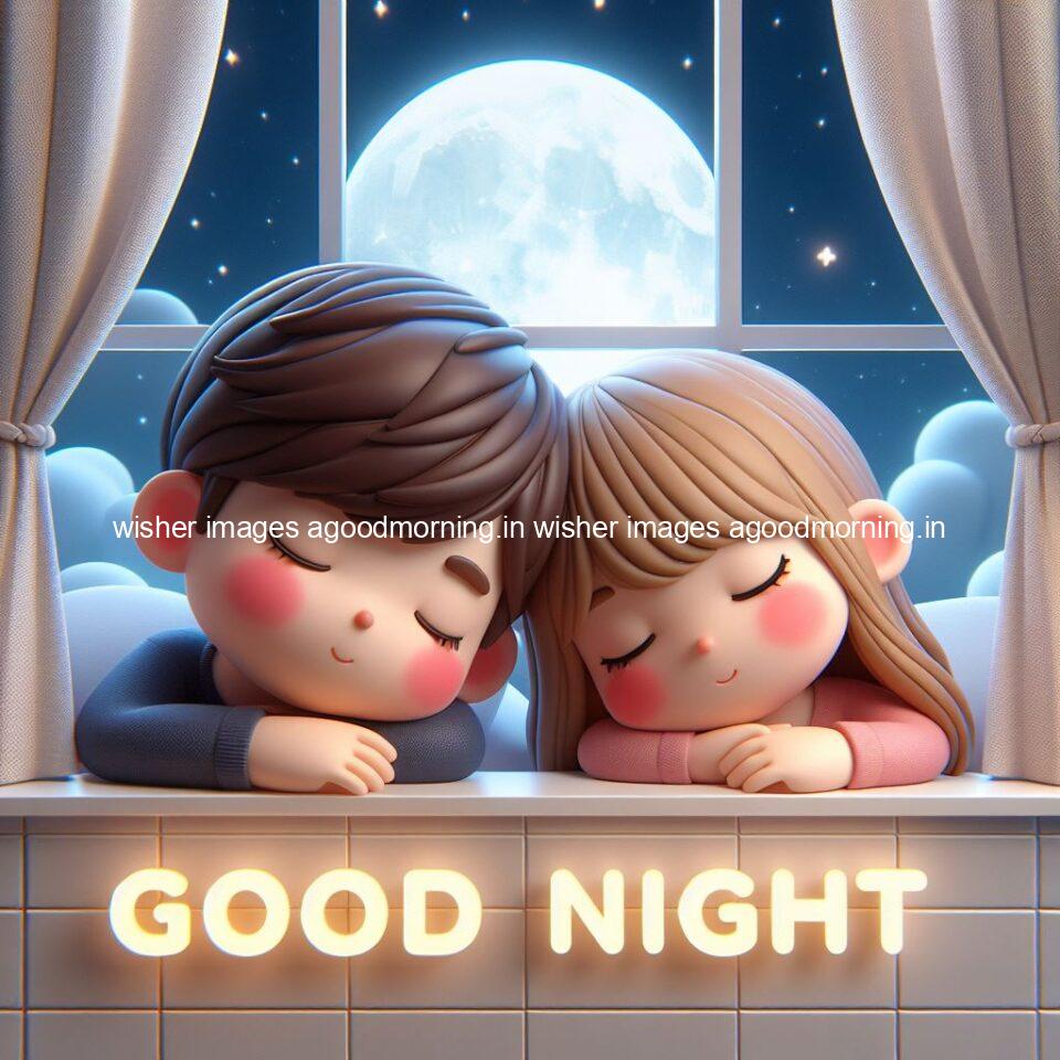 good night images couple romantic cute d couple is seating together with night vibes blue agoodmorning ()