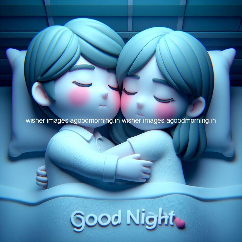 good night images couple romantic cute d couple is seating together with night vibes blue agoodmorning ()