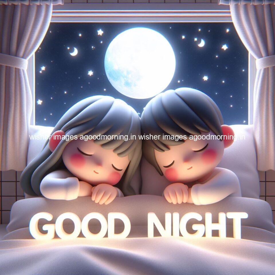 good night images couple romantic cute d couple is seating together with night vibes blue agoodmorning ()