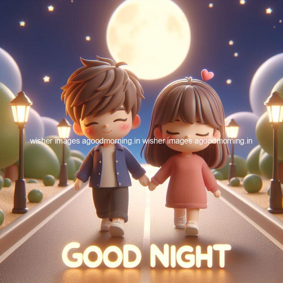 good night images couple romantic cute d couple is seating together with night vibes blue agoodmorning ()