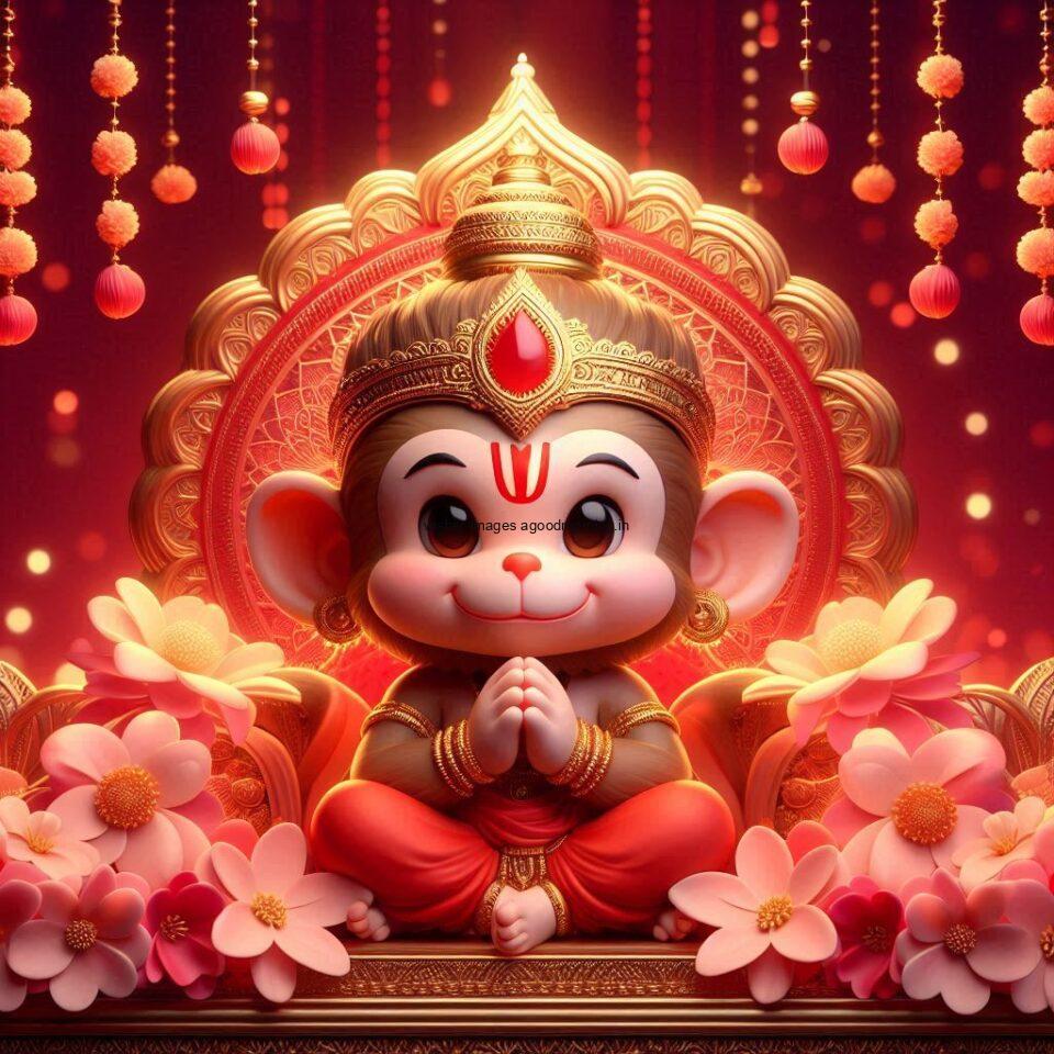 hanuman images hd with beautifull background with amazing flowers ()