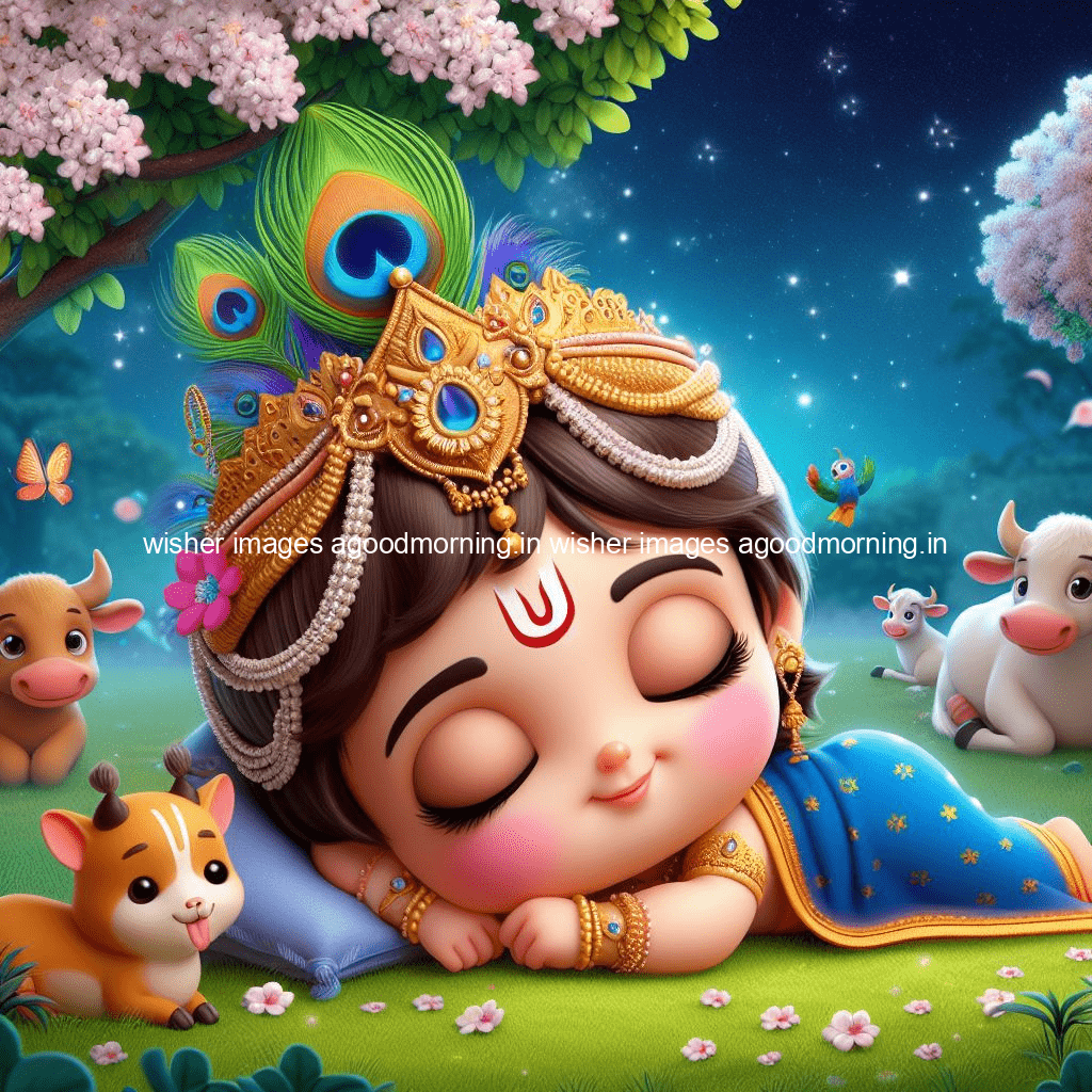 kanha ji ki picture kanha ji hs wallpaper with beautiful background with full garden and blue and green background ()