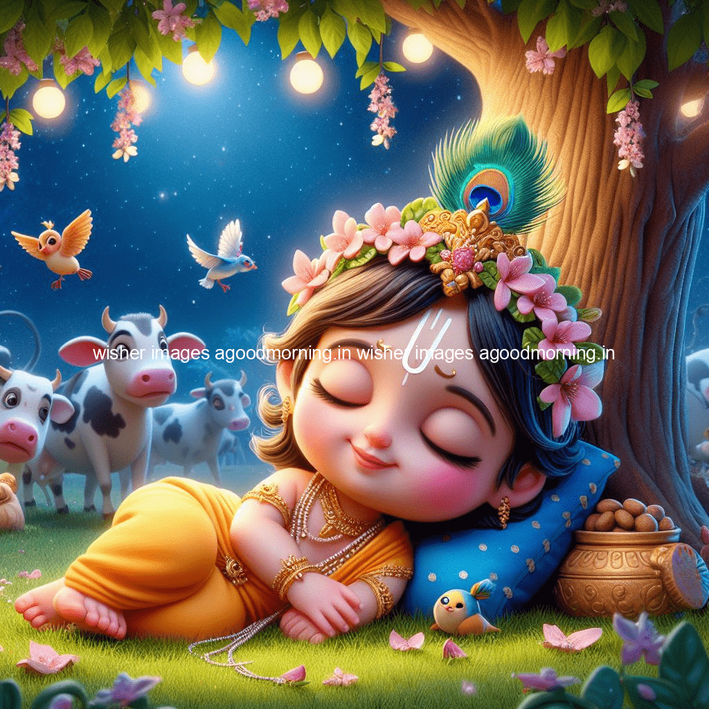 kanha ji ki picture kanha ji hs wallpaper with beautiful background with full garden and blue and green background ()