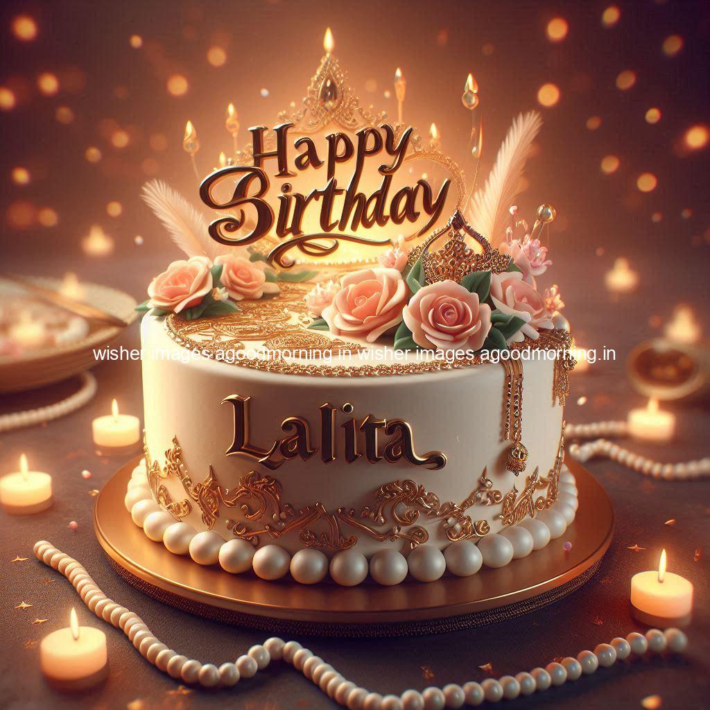 happy birthday name happy birthday lalita beautiful background with cakes ()