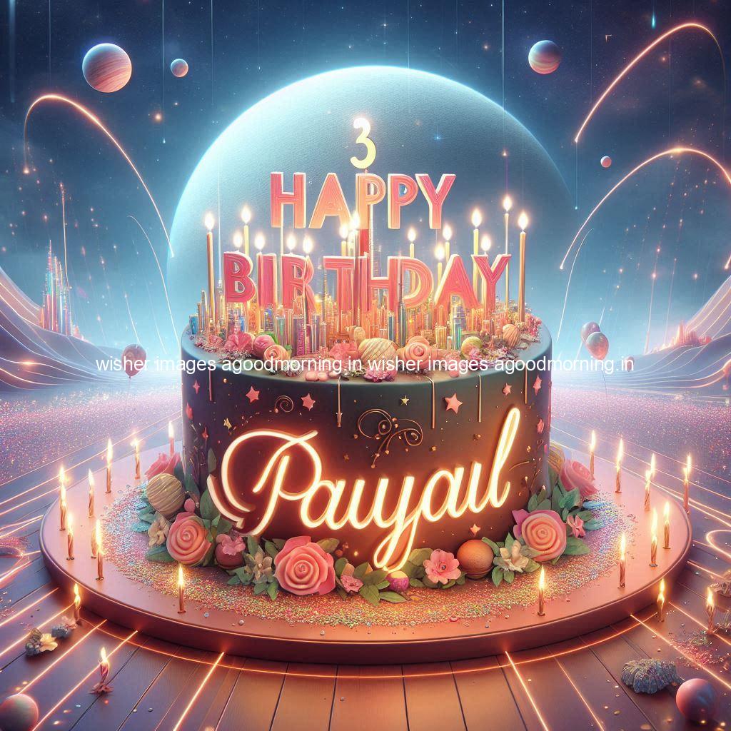 happy birthday name happy birthday payal green beautiful background with cakes